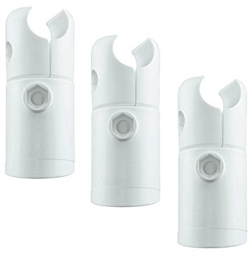 Schulte Halterungen gerade für Heizkörper München Oslo, alpin-weiß, 26 mm Rohrdurchmesser, Befestigung Wand-halterung Befestigungs-Set Badheizkörper Designheizkörper