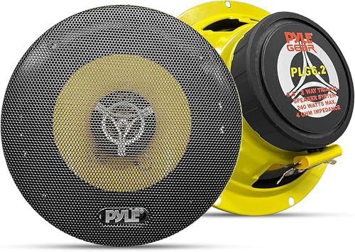 Pyle Casse Auto, Sistema Altoparlanti Auto 16,5 Centimetri 240 Watt 4 Ohm Audio Stereo con Magneti da 0,85 Chilogrammi, Profondità Montaggio 5.7 cm, Coppia