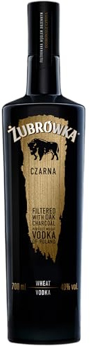 Żubrówka Czarna Vodka 70 cl 40% ABV Crafted for Premium Smooth Serves | A Premium Polish Vodka Charcoal‑Filtered for Exceptional Purity and Smoothness