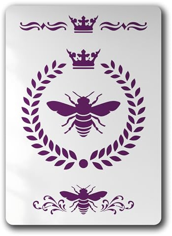 Schablone Queen Bee Biene Krone - BO30