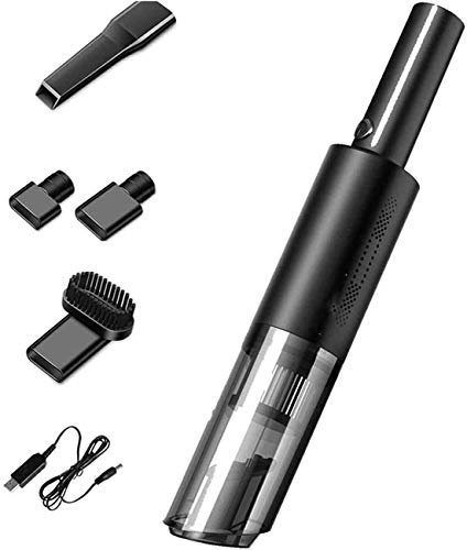NCRD Aspirapolvere Portatile, Aspirapolvere per Auto a cordone con 5,5KPA Forte aspirazione e 120W ad Alta Potenza, Litio Ricaricabile Portatile per Uso Secco e Umido