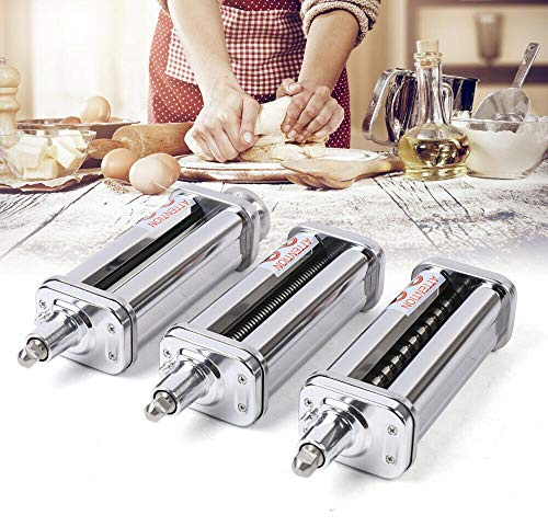 Nudelvorsatz, Edelstahl Nudelblattroller Spaghettischneider Fettuccineschneider Pasta Zubehör Küchenmaschine für Küche Utensilien (Flockenmesser)