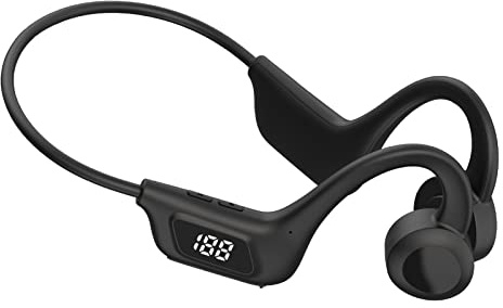 ohfruit LY1 Écouteurs sans fil - Crochet d'oreille à conduction osseuse IPX5 - Étanche - Son surround 3D - ABS - Sans fil - Bluetooth 5.2 - Noir