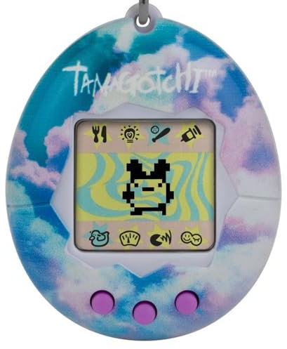 Bandai Tamagotchi Original Sky Shell | Tamagotchi Original Cyber Pet 90s Adults and Kids Toy with Chain | Retro Virtual Pets are Great Boys and Girls Toys or Gifts for Ages 8+