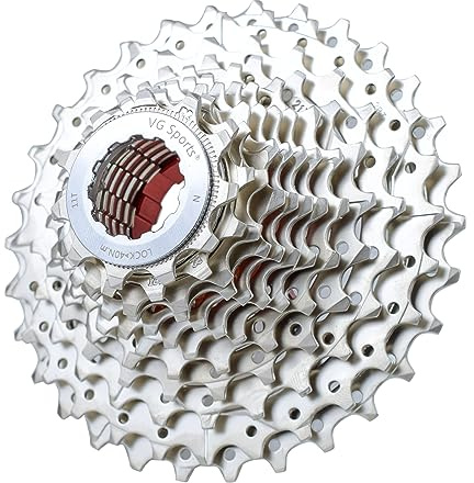 VG SPORTS 12 Speed 11-30T Road Bike Ultra-Light Cassette Lightweight Aluminum Bracket Bike Cassette (Silver)