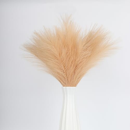 Künstliche Blumen, Pampasgras, 40 Stück – leichter Kaffee, künstliche Pflanze, Seidenstoff, Simulationsblumen für Hochzeitsdekoration, Tafelaufsätze für Tisch, Brautstrauß, DIY-Blumenarrangement (42
