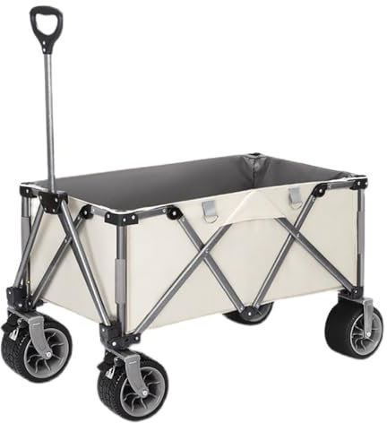 NRNQMTFZ Carretilla Plegable Carretilla de Jardín Pesada,Portal Carro portátil Plegable de Transporte de Mano, con Tela extraíble,Carrito para la Playa,para Camping,Viajes a la Playa