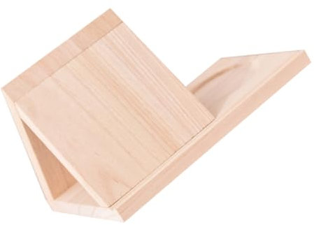 PRETYZOOM Dreieckiger Holz-Buchhalter Und Mug Holder Stilvolles Freistehendes Bücherregal Für Bücher Und Tassen Modernes Design Für Wohnzimmer Büro Und Bibliothek