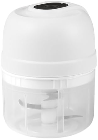 Elektrisch Zerkleinerer, 1 Stuck 250ml Kleine Knoblauchhacker, USB Wiederaufladbare, Elektrischer Knoblauchschneider Onion Cutter für Fleisch, Zwiebeln, Knoblauch, Obst, Ingwer, Chili