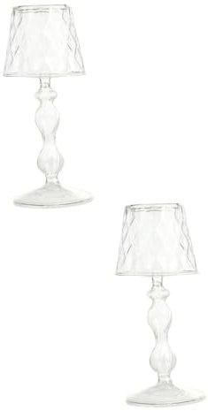ORFOFE 2 Stücke Glas Kerzenhalter Sets Votiv Kerzenhalter Für Wohnkultur Für Wohnzimmer Schlafzimmer