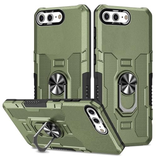 Sidande Handyhülle Für iPhone 7 Plus/iPhone 8 Plus/iPhone 6 Plus/iPhone 6S Plus Hülle Robuste Ständerhalterung mit eingebautem Magnet-Autohalterung Stoßfeste Kamera Schutzhülle für iPhone 8 Plus Grün