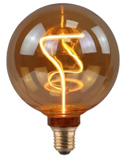 ENOVALITE LED Filament XL Leuchtmittel YARN GLOBE Amber | G125 E27 4,9W 200lm 1800K Warmweiß dimmbar, Vintage Design Ambiente Deko Glühbirne Lampe