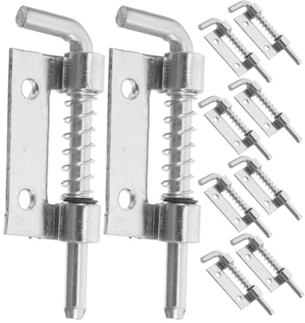 HOMSFOU 10 Stück Federbelastete Bolzen Riegel 2.17 X 0.67 Zoll Verzinkter Eisen Federriegel Für Industrietüren Keller Und Elektroschränke