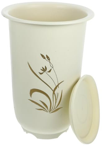 BESPORTBLE 2pièces Pot pour Orchidées Résine Imitation Terre Cuite avec Soucoupes Lot de Pots De Pépinière pour Plantation Orchidées Drainage Intégrés Couleur Beige Adapté pour Balcon Et Jard