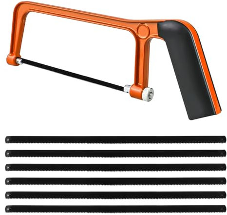 Piccola sega per metallo, sega a mano, mini sega a mano, per metallo, legno, plastica, con 30 lame intercambiabili