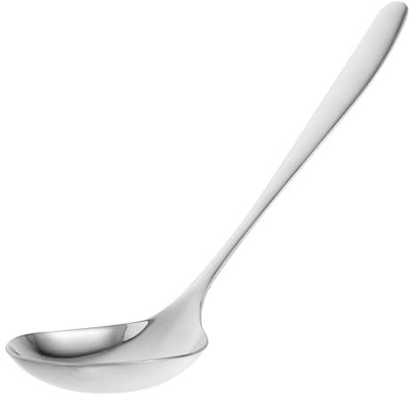 HEALLILY Cucchiaio Da Buffet in Acciaio 304 Utensile Da Cucina Manico Extra Per Servire Salse Zuppe e Piatti Da Portata Resistente Alle Macchie e Lavabile in Lavastoviglie