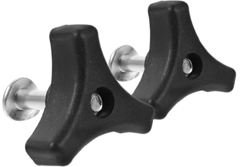 BEBEMOKO 2 Satz Rasenmähergriff Schrauben Und Muttern Dreieckgriff Knauf Metall Ersatzteile Für Rasenmäher Handlauf Präzise Höhenverstellung Und Langlebig Für Gartenzubehör