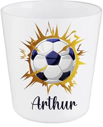 Gobelet enfant personnalisé ballon de football – 260 ml – Incassable – Prénom au choix – Spécial rentrée scolaire – Bébé Panda