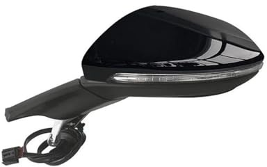 DQRG Specchio Laterale 5GG857507A per VW per Golf 7 MK7 2014-2016 Specchietto Retrovisore Elettrico Pieghevole Specchietto Riscaldato Regolazione Elettrica con Luce Specchietto Esterno(Nero,Sinistra)