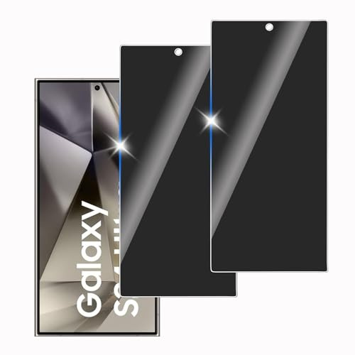 KELINAN 2 Stück Sichtschutz Displayschutz für Samsung Galaxy S24 Ultra, Anti-Spy Panzer Schutz Glas Folie,9H Härte,Ultrabeständig,Anti-Kratzer,Blickschutzfolie,Sichtschutzfolie Blasenfrei