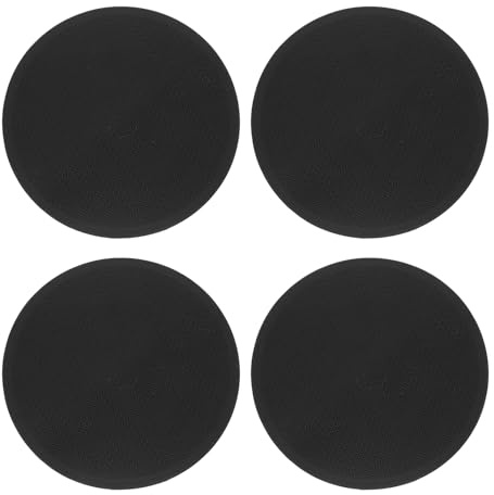 QUARKZMAN 4 Pezzi Sottopentola In Silicone 25 Cm Diametro Rotondo Antiscivolo Per Pentole E Padelle Calde Resistente Al Calore Per Piatti Caldi Cucina Tavoli Top Nero