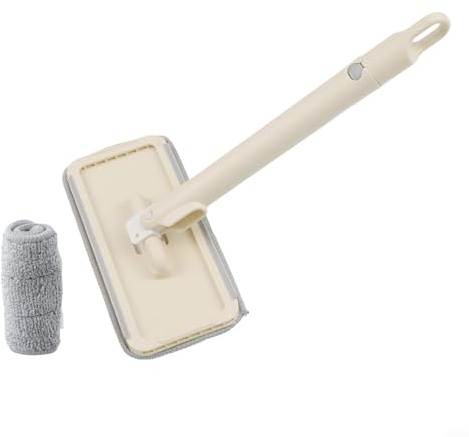 Trapeador de lavado facial de escritorio, mini trapeador multifuncional con clip, trapeador de limpieza de toallas pequeñas y planas manos libres (A)