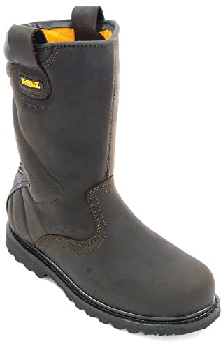 DEWALT DWF-50071-121-9 - Botas de cuero para hombre, color marrón, talla 43 EU / 9 UK