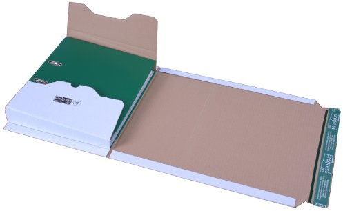 progressPACK Ordnerversandverpackung Premium PP O06.01 aus Wellpappe, DIN A4, 320 x 290 x bis 80 mm, 20-er Pack, weiß