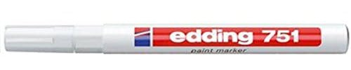 Edding Lackmarker 751, Rundspitze 1-2 mm, weiß (3-er Pack)
