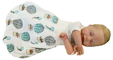 Atelier MiaMia - Pucksack Strampelsack Baby Kind Heißluftballons von Gr. 50-80 Musselinstoff streng Limitiert !! Musselin - 50-56