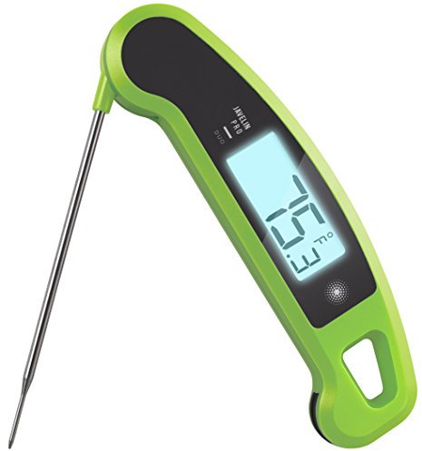 Lavatools PX1D Javelin PRO Duo Ultra Fast Professional Digital Instant Read Meat Thermometer for Grill and Cooking, 110cm Probe, Auto-Rotating Backlit Display, Splash Resistant – Wasabi
