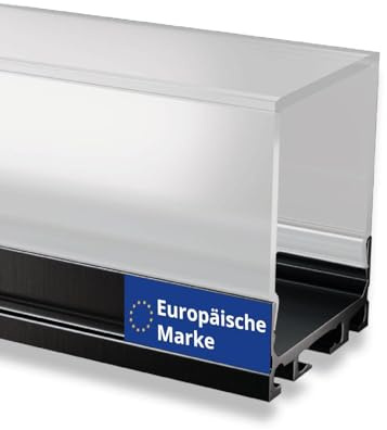 INNOVATE Aluminium Profil 2 Meter für Philips Hue Lightstrip und andere LED Streifen - Aluprofil für LED Stripes/Streifen 2000mm x 26mm x 12mm ALU Leiste (1, Schwarz Hoch, Aufbauprofil)