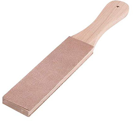 Affilatura Della Pelle, Affiliatore in Pelle con Manico in Legno Doppio Lato Affiliatore in Pelle con Manico in Legno Strumenti di Levigatura