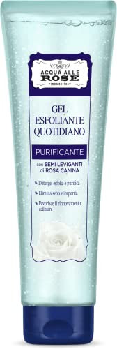 Acqua alle Rose Gel Esfoliante Quotidiano Purificante, Scrub Viso Delicato Con Ingredienti Naturali, Deterge, Esfolia E Purifica, Per Una Pelle Liscia E Luminosa, 150 ml