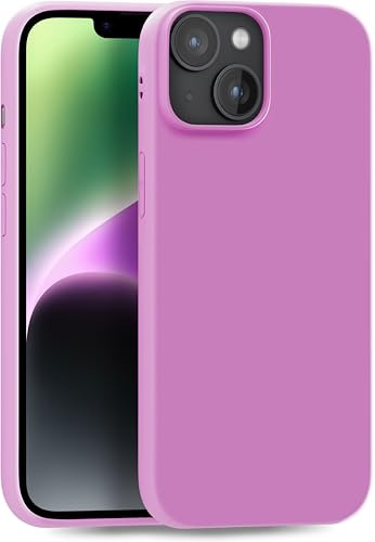 MyGadget Coque pour iPhone 14 Plus - Case TPU Souple - Cover Protection Extra Fine & Légère - Étui Coloré Anti Choc et Rayures - Fuchsia
