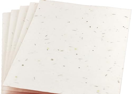 A6 Plantable Seed Paper Cards – 10 Pack, 250gsm White Recycled Seeded Card Blanks (148mm x 105mm) – Eco-Friendly, Inkjet Printer Friendly, Grow Wildflower Garden – Mankey Monkey