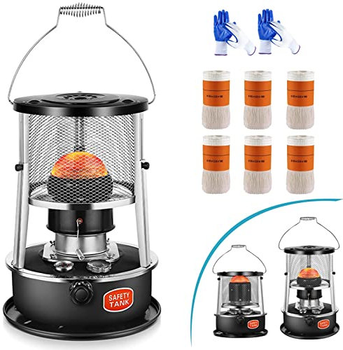 2600W Petroleumofen für Innenräume,Mobile Heizung,Petroleumofen Heizung Ohne Strom, Notheizung Ohne Strom, mit6 Dochte, für den Überlebensnotfall Beim Eisfischen (Color : Kerosene Stove)