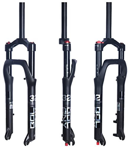 TISORT Snow Beach Fahrrad Federgabel 26 Zoll 4.0 Reifen Fett Fahrrad Luftgabel Federweg 115mm 1-1/8 Scheibenbremse QR 135mm Einstellbarer Rebound (Color : Linear Manual)