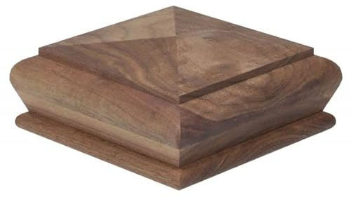 Jackson Woodturners Walnut Pyramid Newel Cap 90mm