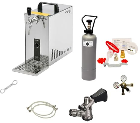 Ensemble complet Tireuse a biere - PYGMY 25 machine pompe a biere pro 1 ligne, 35 litres/h, Green Line, Kit de nettoyage pour tireuse a bière et fût, tête de robinet - KeyKeg