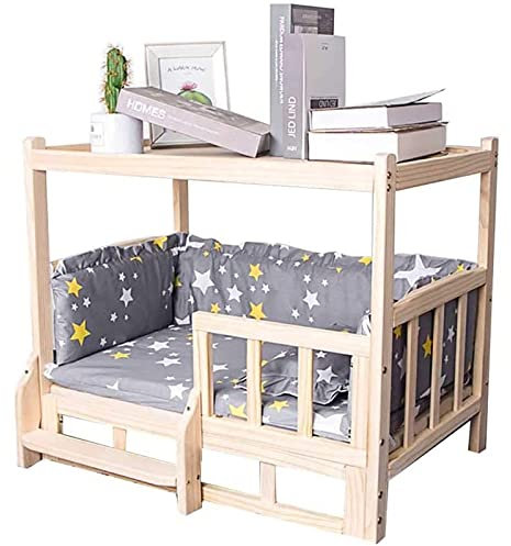 Erhöhtes Hundebett aus Holz, extra groß, kaufeste Kühlmatte für den Außenbereich, Haustierbett mit Stauraum, wasserdichtes Hundebett, vom Boden angehoben, leicht zu reinigen, perfekt für große/extra