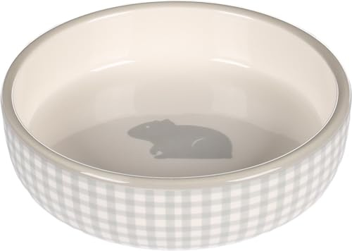 FUTTERNAPF MEERSCHWEINCHEN Mylo Keramik GRAU-Weiss RUND 200ML 12x3,5CM
