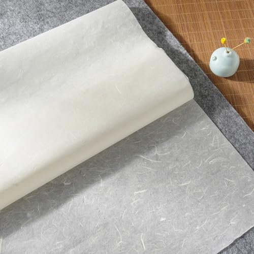 Wonninek 6 Blätter Natürliches Maulbeerpapier, 30 x 180cm Blatt Kunst Tissue Washi Papier, Kartenherstellung, Handwerk Kunst Origami Lieferanten Kartenherstellung DIY Handwerk