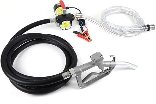 Dieselpumpe Selbstansaugend Ölpumpe Elektrische Ölförderpumpe 45 L/min 12v, Heizölpumpe für Diesel,Heiz lpumpe mit Zapfpistole，Geeignet Tankstellen