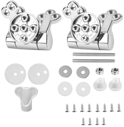 1 sets Charniere Abattant WC, Charnières de siège de Toilette en Alliage de Zinc Charnières de Rechange