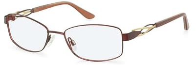 Puccini Brille mit Sehstärke für Damen optional mit Sonnenbrillentönung oder Blaulichtfilter, Oval, gefertigt aus Metall (inklusive Brillenetui)