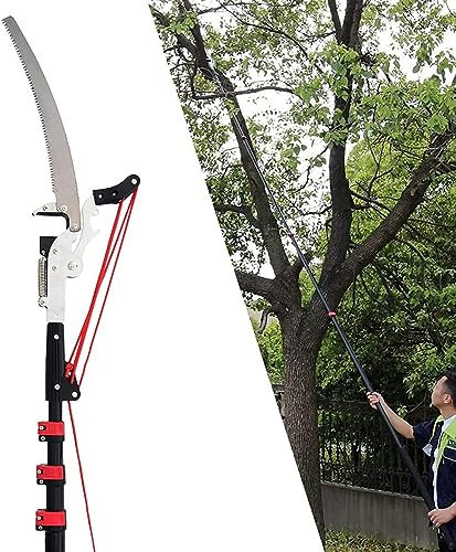 Sierras de pértiga manuales Sierras de pértiga telescópicas, podadora de árboles telescópica Profesional Sierra de poda Extensible Jardinería (tamaño: 24 pies)