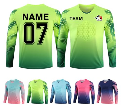 LAIFU Individuelle Torwarttrikots, personalisierte Torwarttrikots mit Name, Nummer und Teamlogo