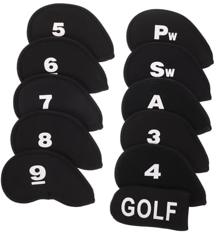 YARNOW 11pcs Golf Club Hat Cover for Irons and Putter Protective Equipment for Golf Clubs and Practice