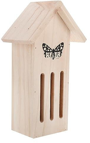 Milisten Hängendes Insektenhotel Aus Holz Bee House Für Wildbienen Und Marienkäfer Dekoratives Insektenhabitat Für Garten Und Terrasse